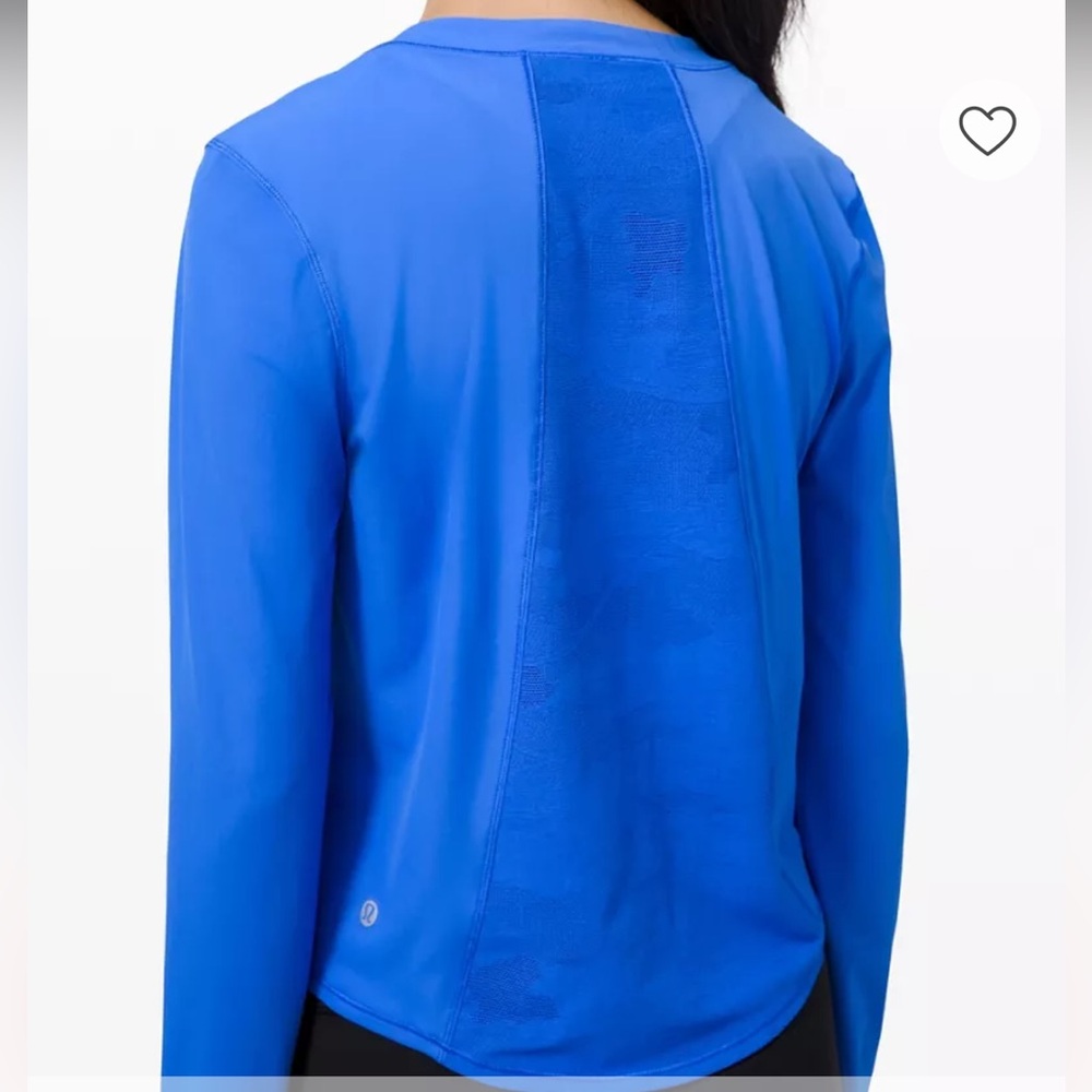 Lululemon Athletica Blue Long Sleeve Jersey Top
